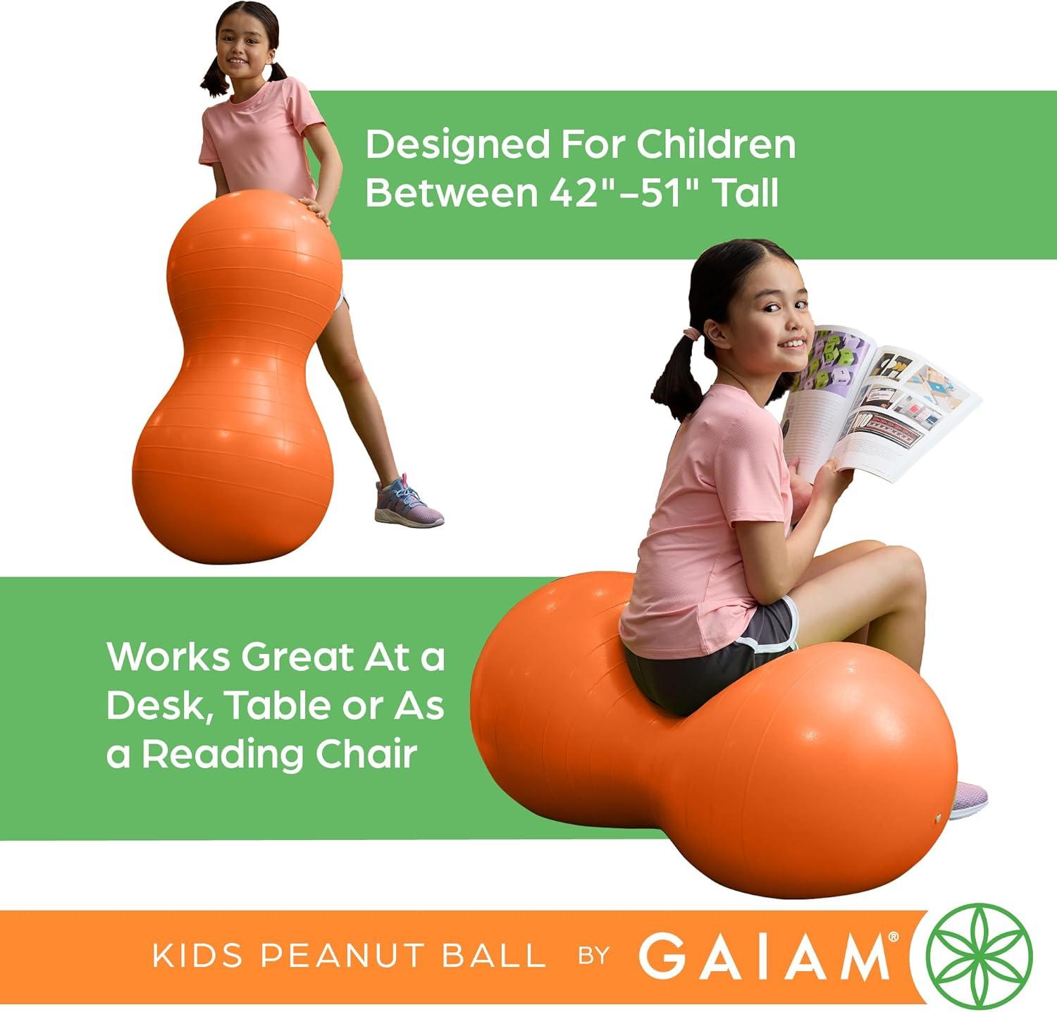 imageActive Seat Peanut Shaped Bounce Desk Chair Exercise Yoga Balance Sitting BallLime