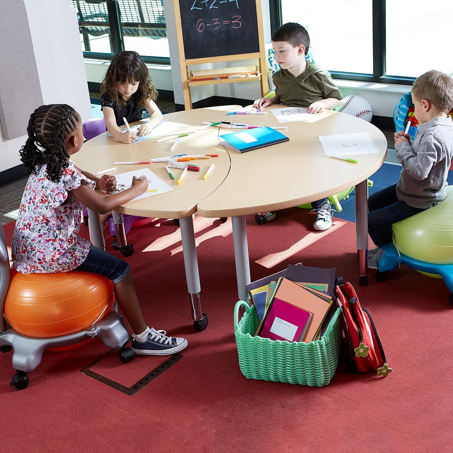 imageGaiam Kids Balance Ball Chair Classic Childrens Stability Ball Chair Alternative School Classroom Flexible Desk Seating for Active Students with Satisfaction Guarantee BlueGreenBlueOrange