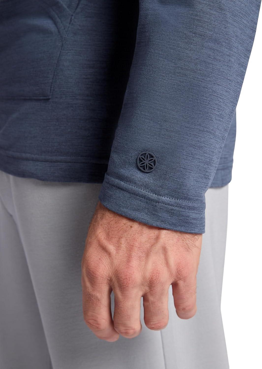 imageGaiam Mens Bliss Balance Long Sleeve Pullover Hoodie Relaxed Fit Stretch Midweight MaterialCool Grey Heather