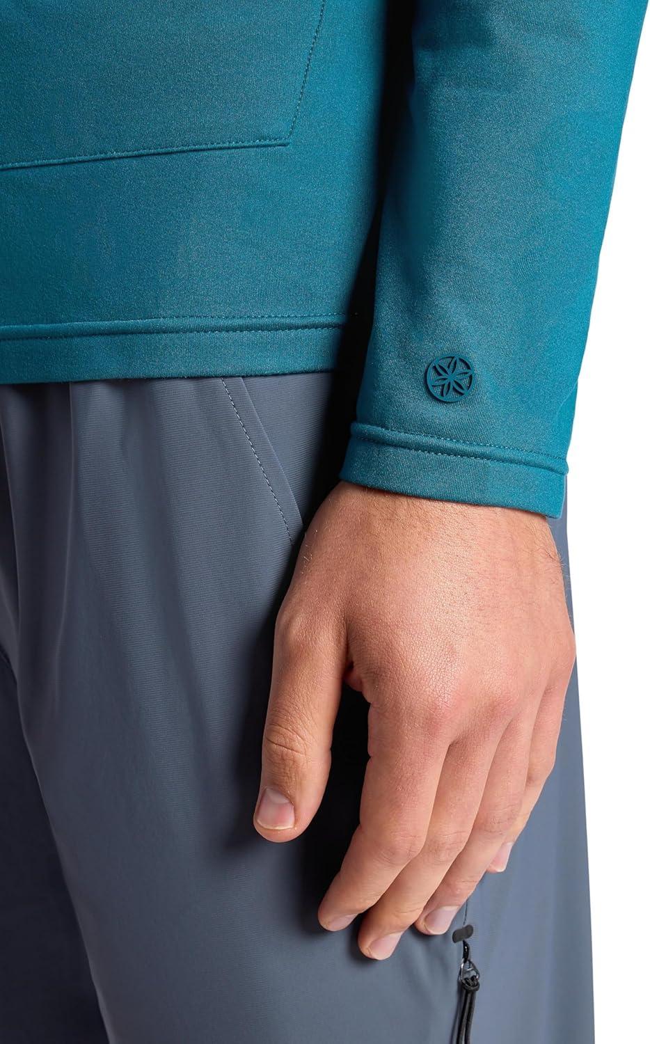 imageGaiam Mens Bliss Balance Long Sleeve Pullover Hoodie Relaxed Fit Stretch Midweight MaterialSubmerged