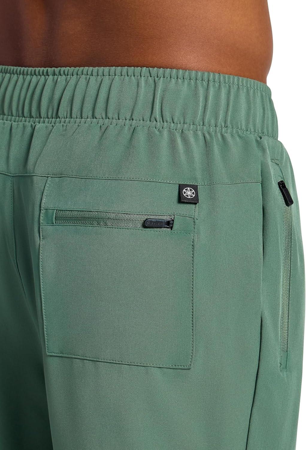 imageGaiam Mens Lunge Pant 20 Relaxed Fit 30 Inseam Stretch Lightweight Material MoistureWickingDuck Green