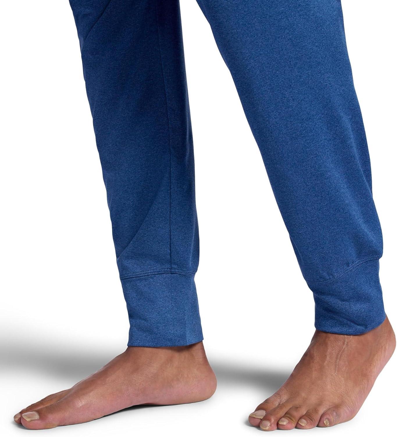 imageGaiam Mens Restorative Jogger Standard Fit 30 Inseam Stretch Midweight MaterialTrue Navy Heather