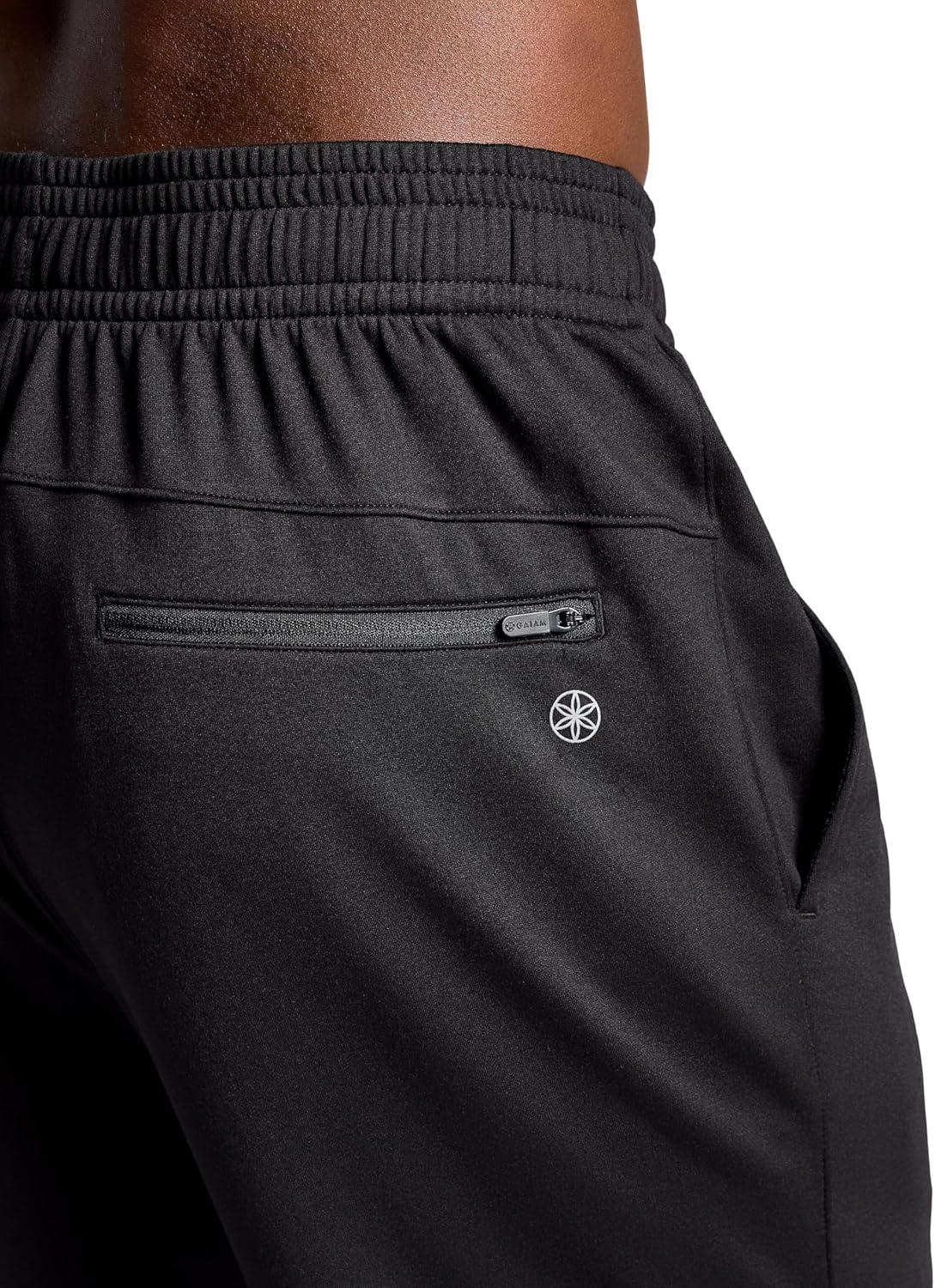 imageGaiam Mens Restorative Pant 31 Inseam Stretch Midweight MaterialBlack