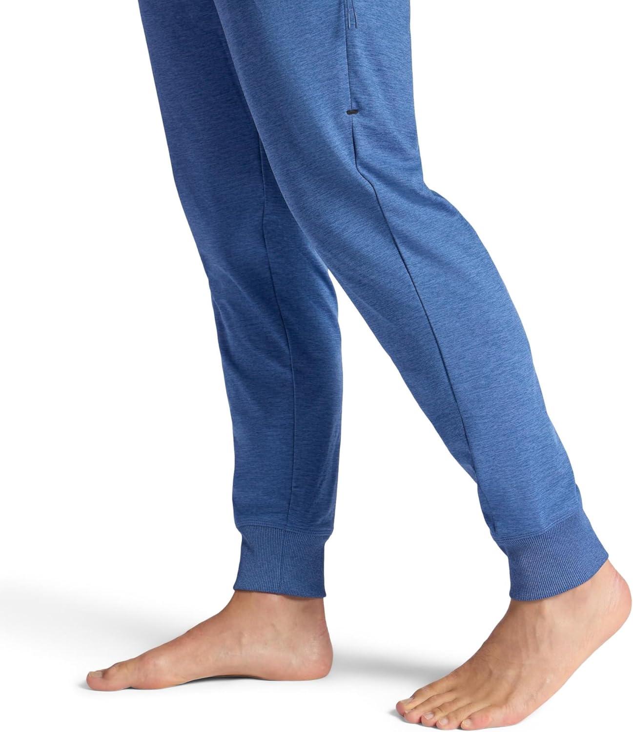 imageGaiam Mens Serenity Flow Jogger Standard Fit 30 Inseam Stretch Midweight MaterialTrue Navy Heather