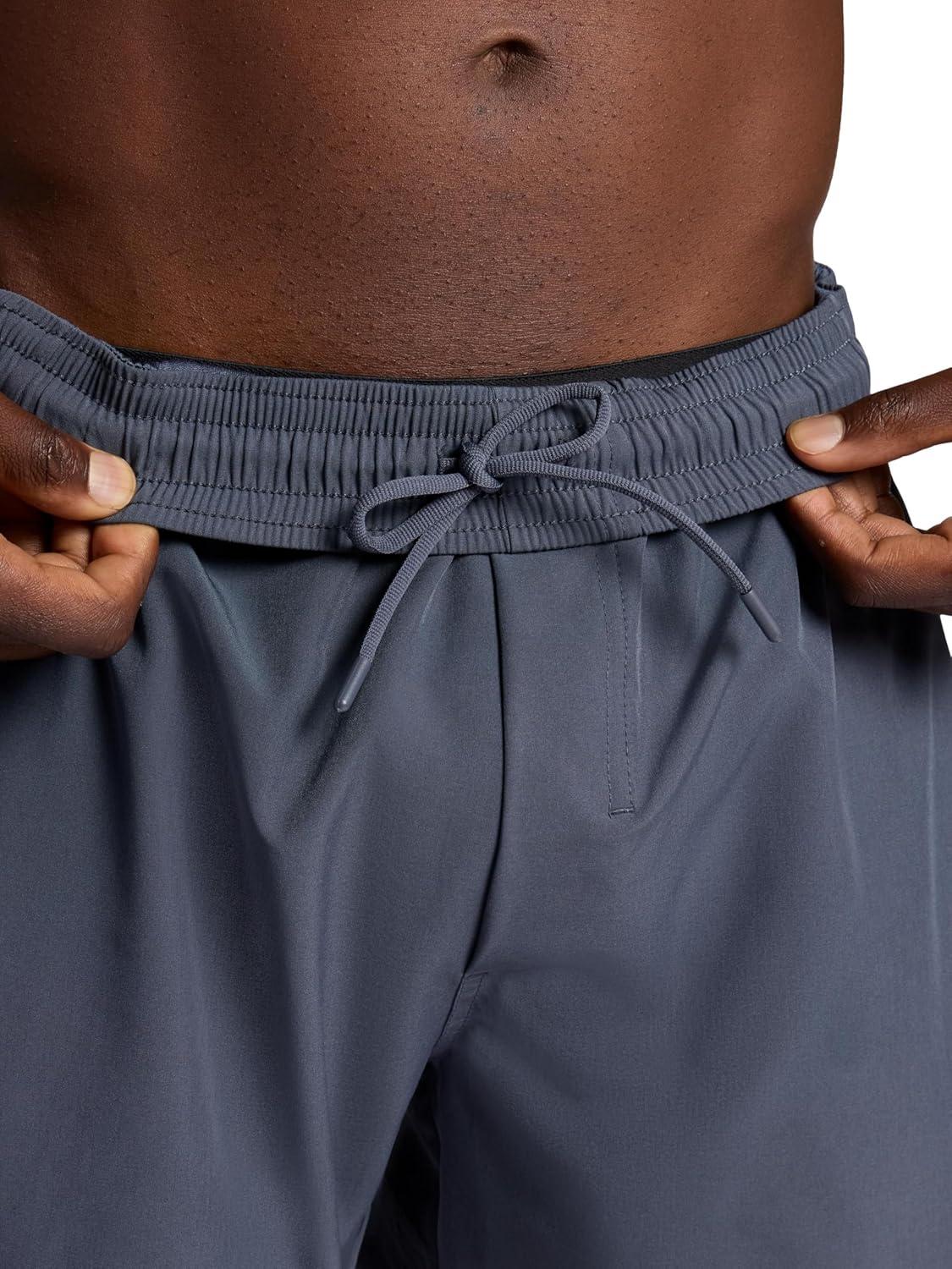 imageGaiam Mens Veda 5 Short with Brief Standard Fit Stretch Lightweight MaterialCool Grey