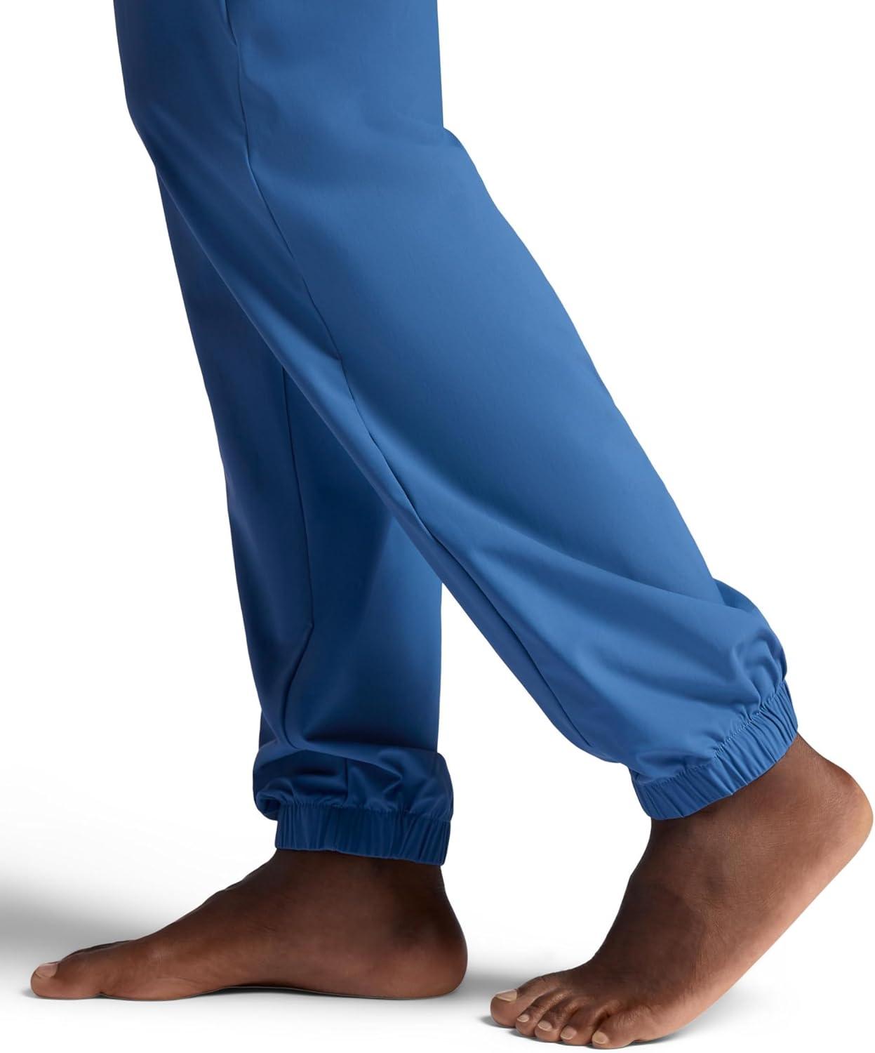 imageGaiam Mens Warrior Pose Pant Standard Fit 31 Inseam Stretch Lightweight Material MoistureWickingTrue Navy