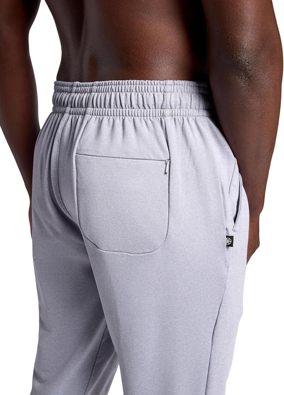 imageGaiam Mens Zen Flex Jogger Standard Fit 30 Inseam Stretch Midweight MaterialSleet Heather