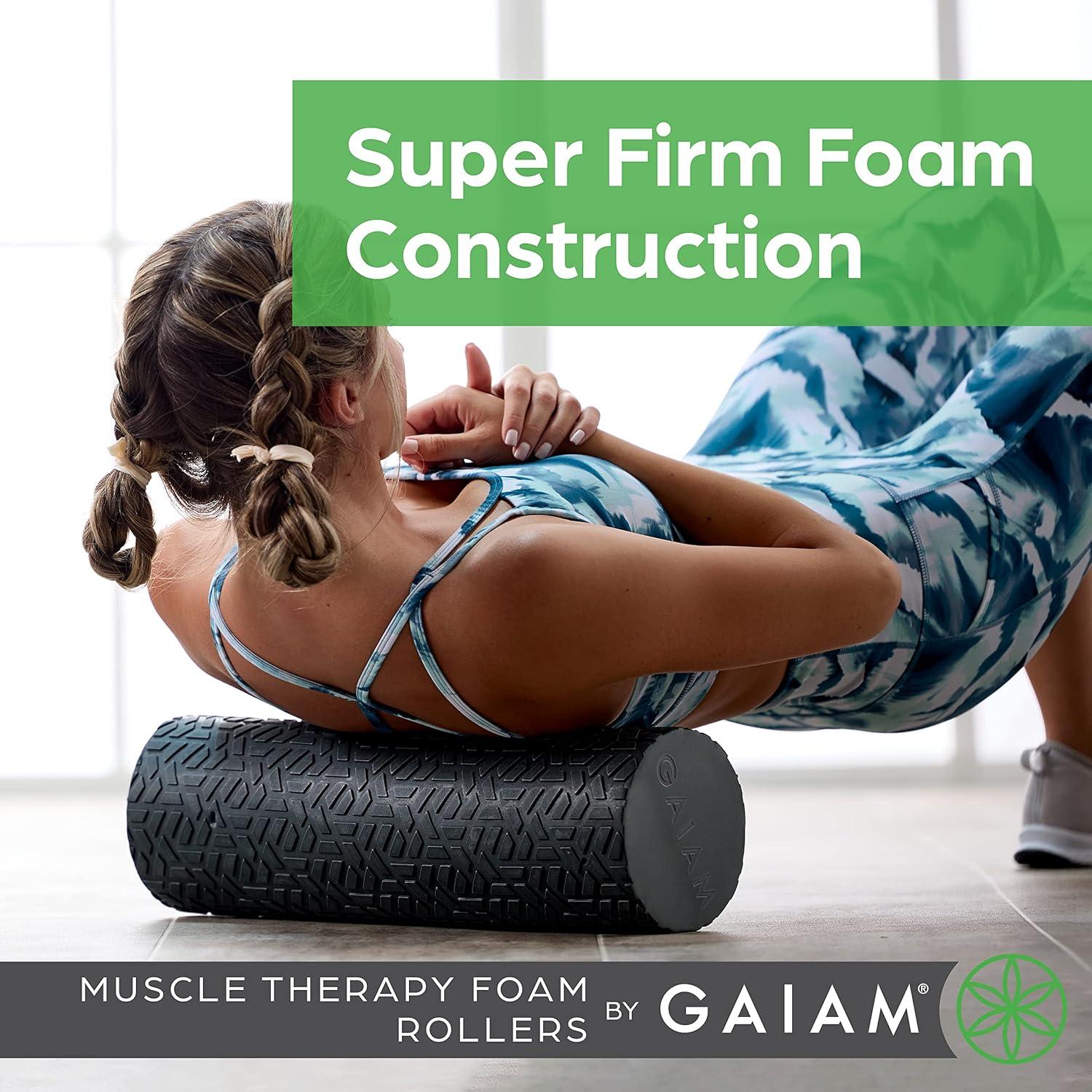 imageGaiam Restore Foam Roller for Muscle Massage Deep Tissue Muscle Massager for Sore Muscles ampamp Stimulation Total Body Pain Relief Back Neck Foot Calf Leg Arm 18 Inch and 36 Inch36Inch