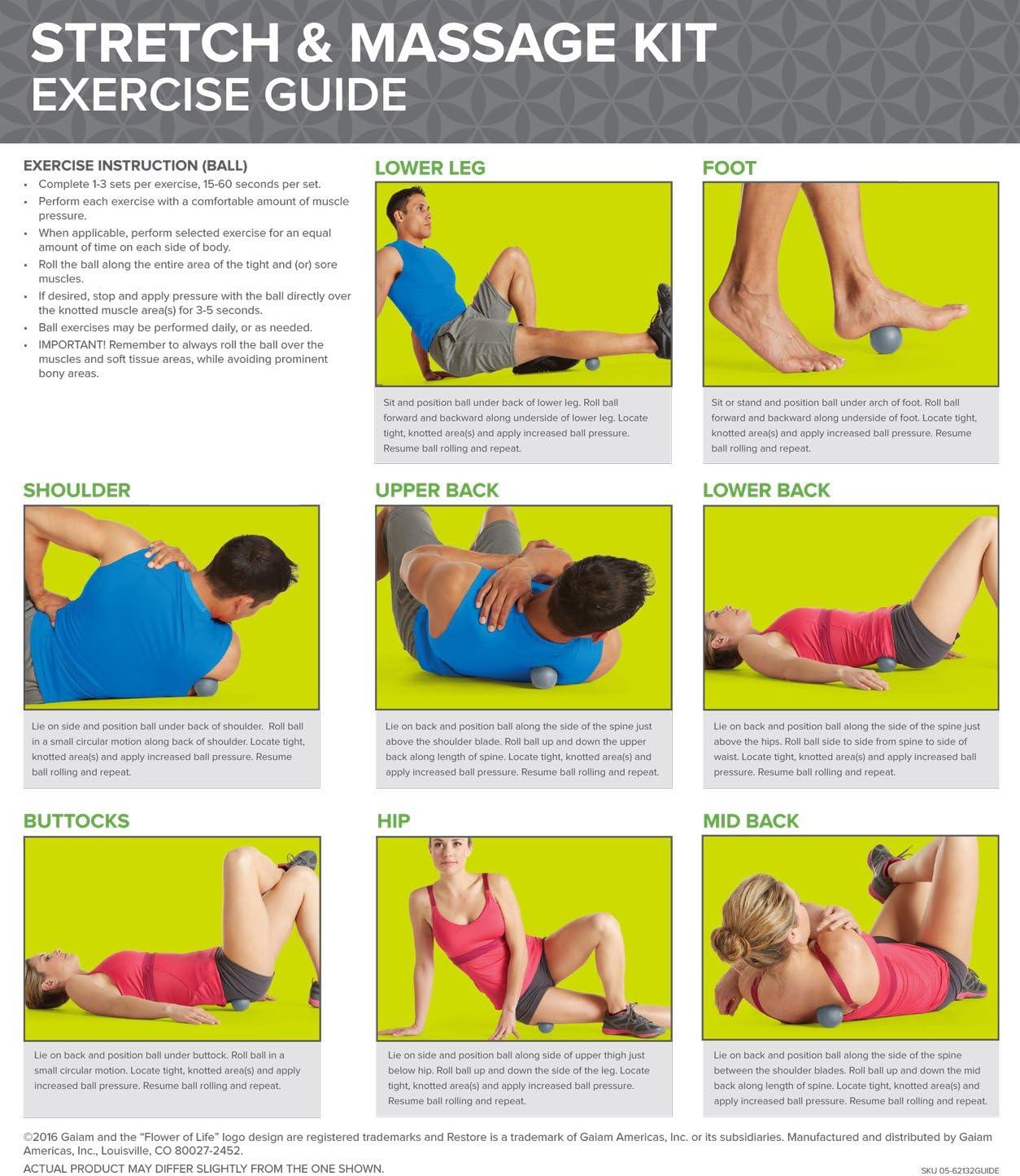 imageGaiam Restore Stretch ampamp Massage Kit