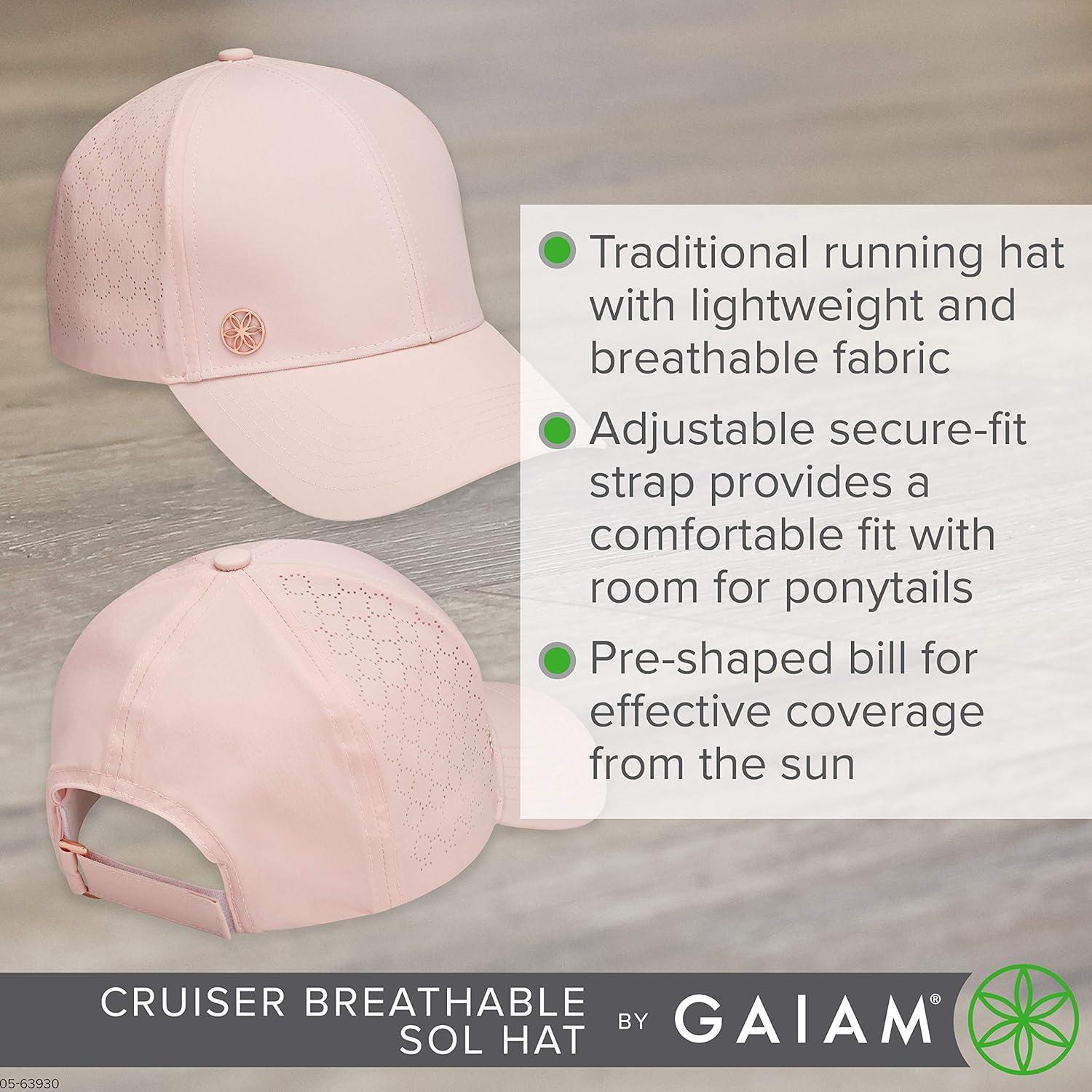 imageGaiam Womens HatBreathable Ball Cap PreShaped Bill Adjustable Size for RunningBlush