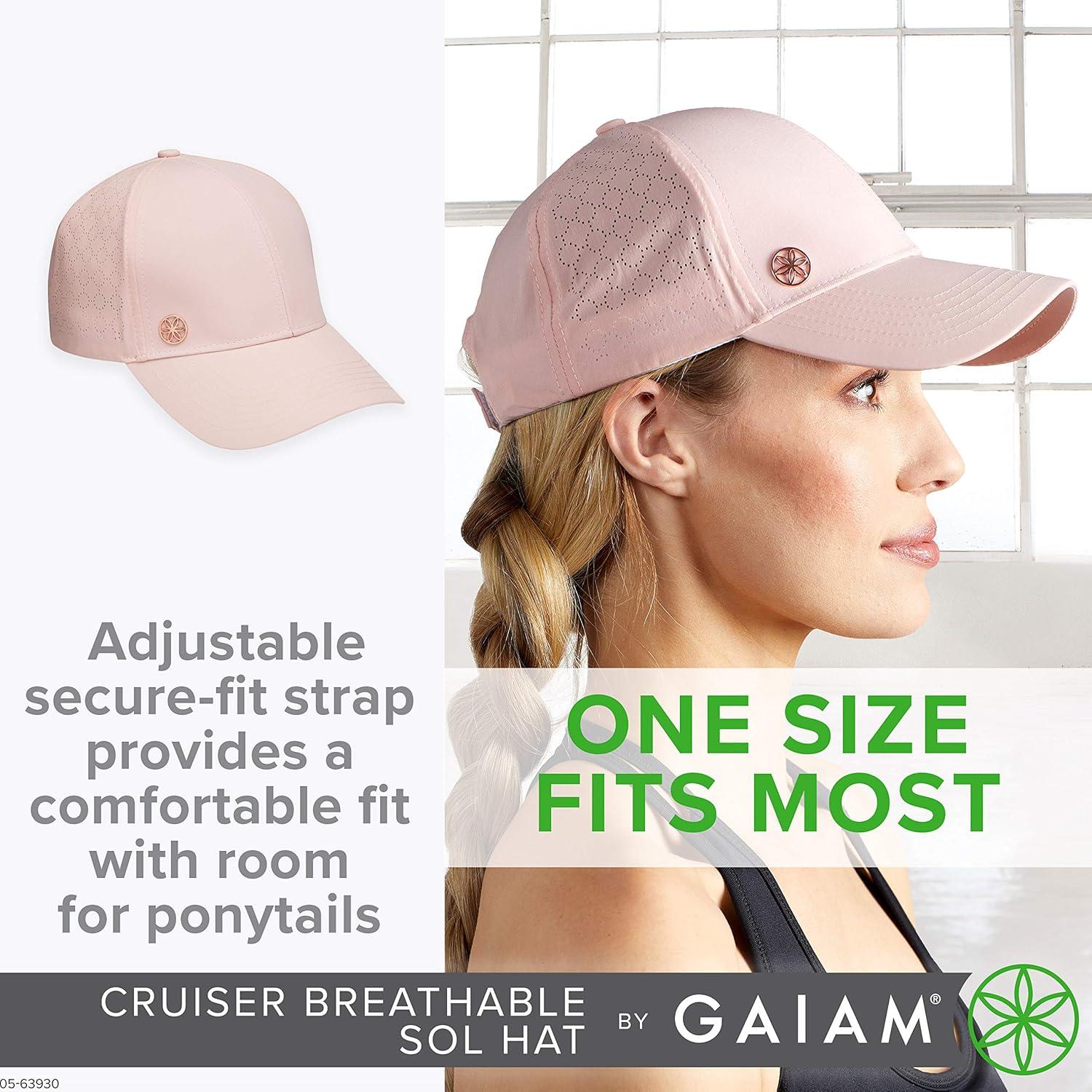 imageGaiam Womens HatBreathable Ball Cap PreShaped Bill Adjustable Size for RunningBlush