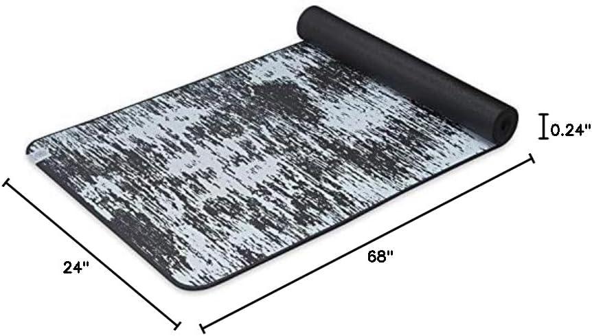 imageGaiam Yoga Mat  6mm InstaGrip Extra Thick ampamp Dense Textured Non Slip Exercise Mat for All Types of Yoga ampamp Floor Workouts 68quot L x 24quot W x 6mm ThickObsidian