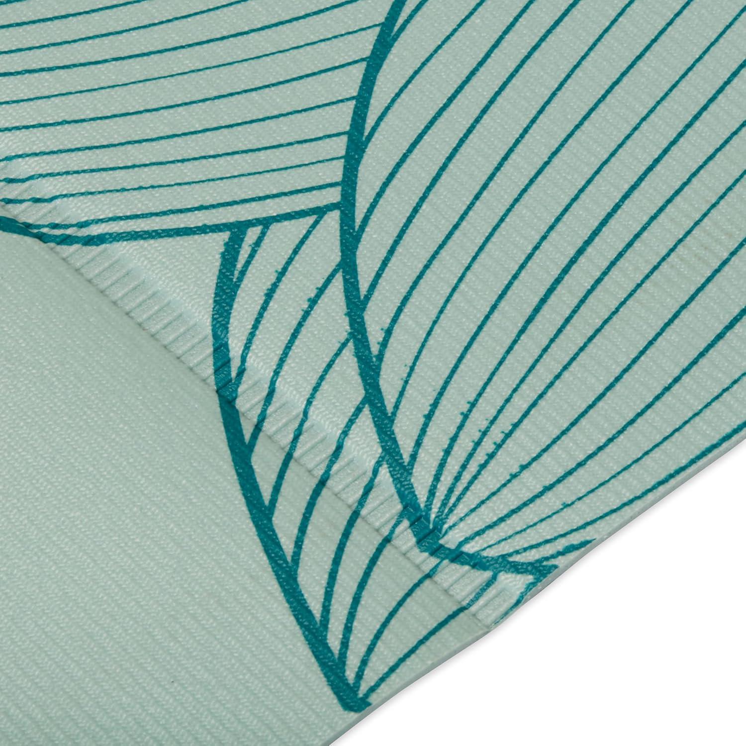 imageGaiam Yoga Mat Folding Travel Fitness ampamp Exercise Mat Foldable Yoga Mat for All Types of Yoga Pilates ampamp Floor Workouts 68quotL x 24quotW x 2mm ThickSerene Dahlias