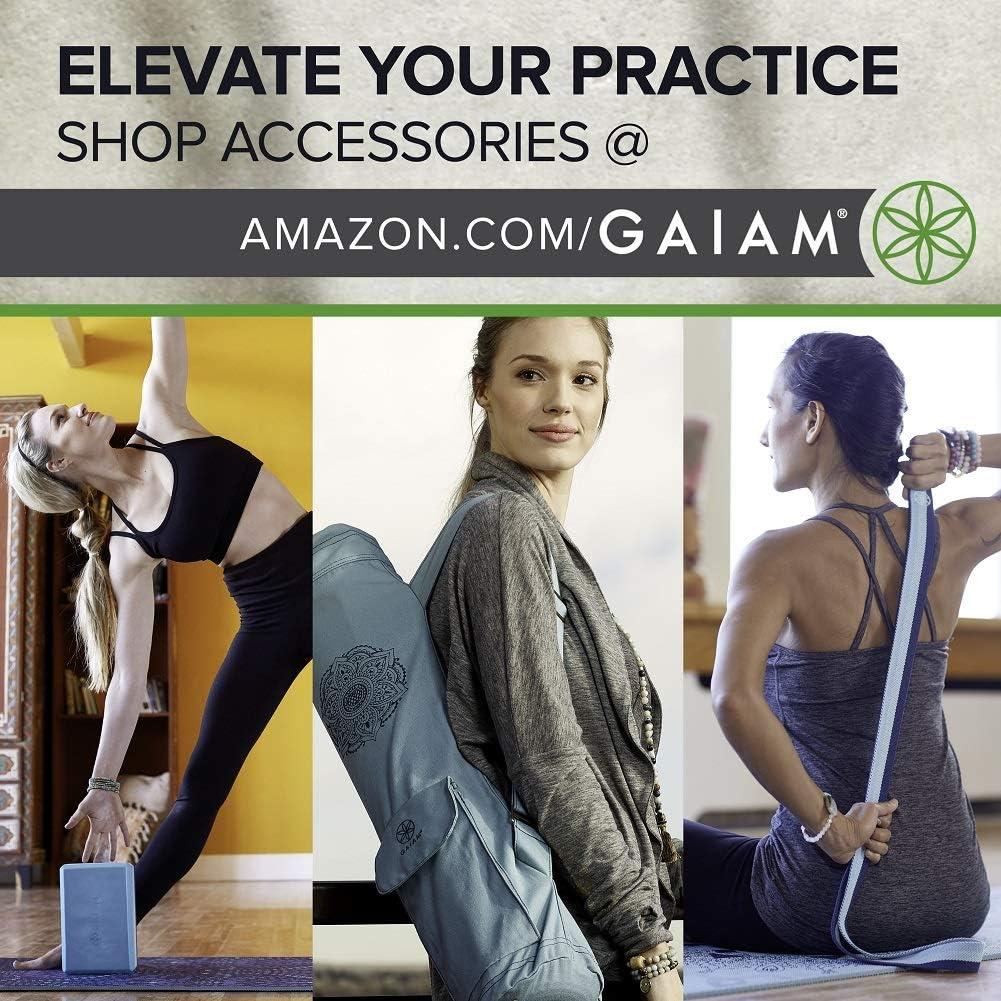 imageGaiam Yoga Mat Premium 5mm Print Thick Non Slip Exercise ampamp Fitness Mat for All Types of Yoga Pilates ampamp Floor Workouts 68quot x 24quot x 5mmAubergine Point