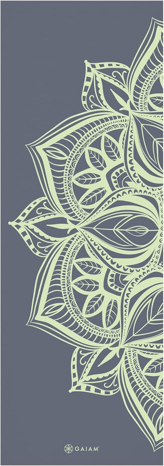 imageGaiam Yoga Mat Premium 5mm Print Thick Non Slip Exercise ampamp Fitness Mat for All Types of Yoga Pilates ampamp Floor Workouts 68quot x 24quot x 5mmCool Mint Point