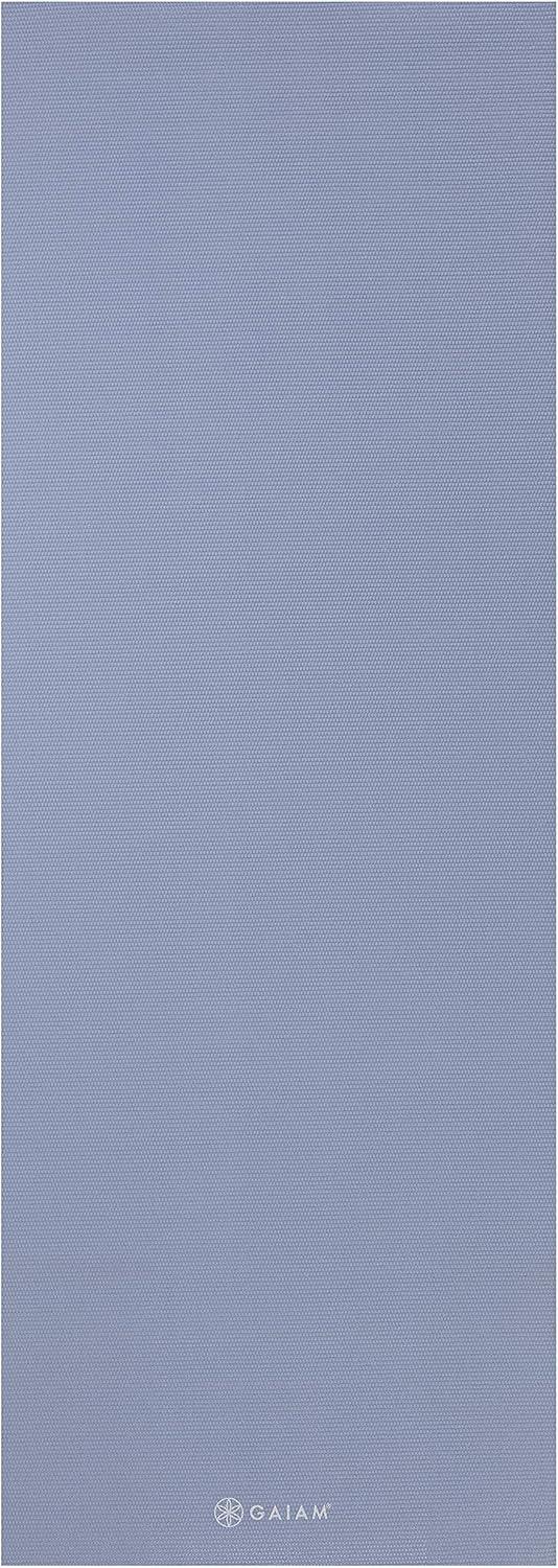 imageGaiam Yoga Mat Premium 5mm Solid Thick Non Slip Exercise ampamp Fitness Mat for All Types of Yoga Pilates ampamp Floor Workouts 68quot x 24quot x 5mmChambray