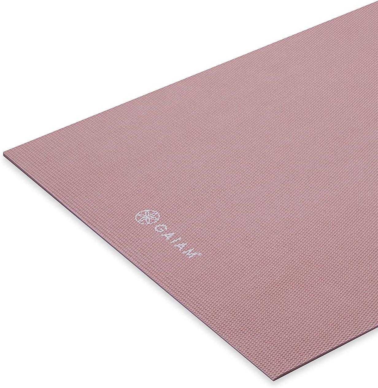 imageGaiam Yoga Mat Premium 5mm Solid Thick Non Slip Exercise ampamp Fitness Mat for All Types of Yoga Pilates ampamp Floor Workouts 68quot x 24quot x 5mmLilac