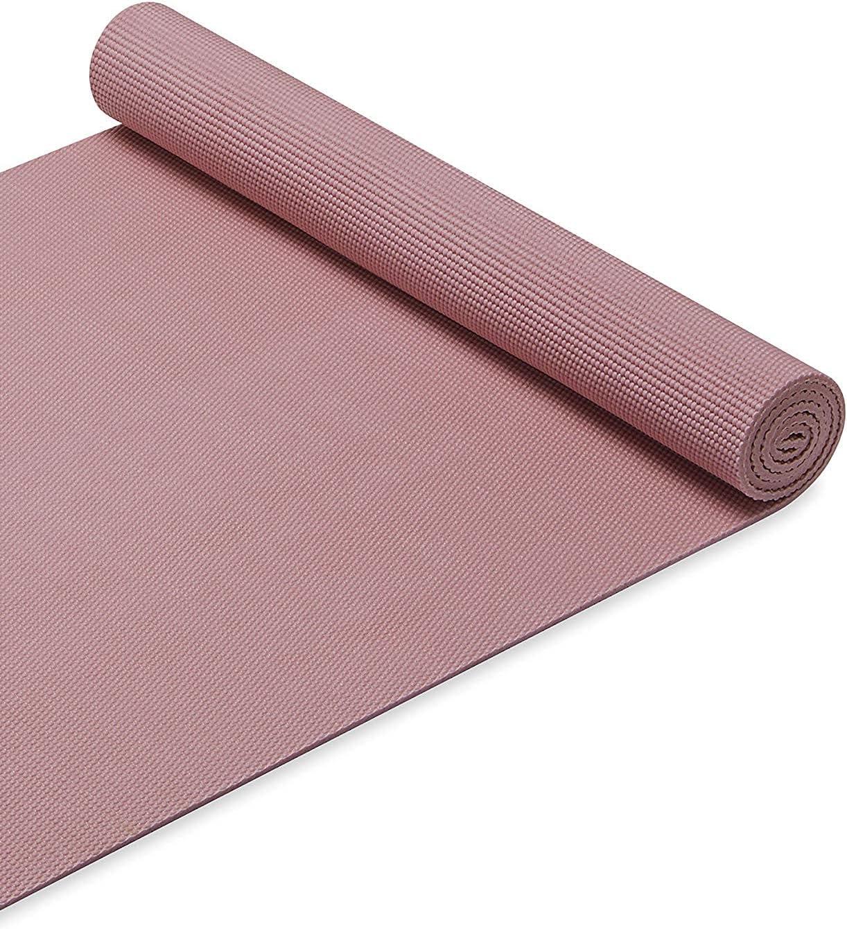 imageGaiam Yoga Mat Premium 5mm Solid Thick Non Slip Exercise ampamp Fitness Mat for All Types of Yoga Pilates ampamp Floor Workouts 68quot x 24quot x 5mmLilac