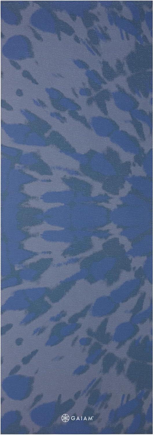 imageGaiam Yoga Mat  Premium 6mm Print Extra Thick Non Slip Exercise ampamp Fitness Mat for All Types of Yoga Pilates ampamp Floor Workouts 68quotL x 24quotW x 6mm ThickTie Dye Blast