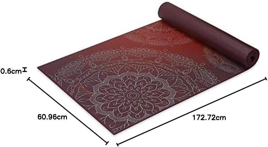 imageGaiam Yoga Mat Premium 6mm Print Extra Thick Non Slip Exercise ampamp Fitness Mat for All Types of Yoga Pilates ampamp Floor Workouts 68quotL x 24quotW x 6mm ThickMetallic Sunset