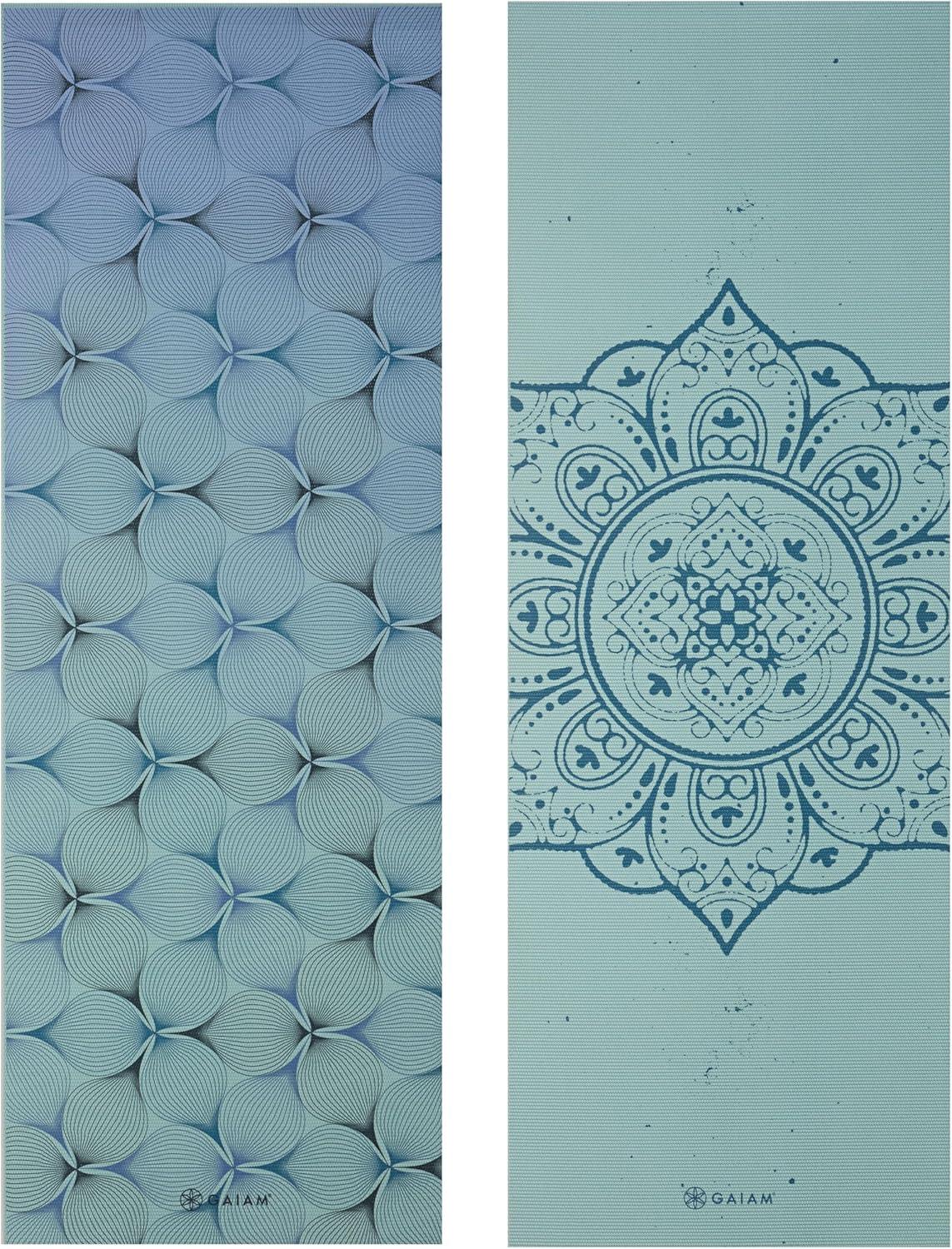 imageGaiam Yoga Mat  Premium 6mm Print Reversible Extra Thick Non Slip Exercise ampamp Fitness Mat for All Types of Yoga Pilates ampamp Floor Workouts 68quot x 24quot x 6mm ThickMandala Trance