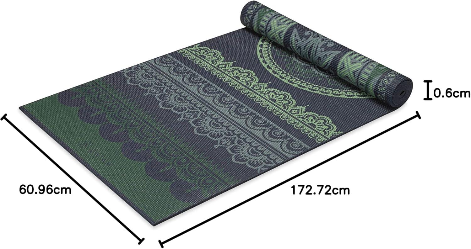 imageGaiam Yoga Mat Premium 6mm Print Reversible Extra Thick Non Slip Exercise ampamp Fitness Mat for All Types of Yoga Pilates ampamp Floor Workouts 68quot x 24quot x 6mm ThickBoho Folk