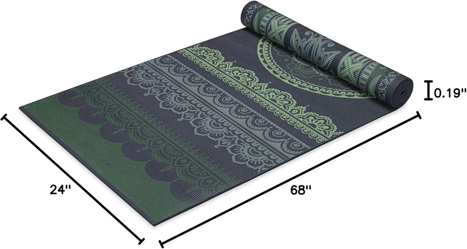 imageGaiam Yoga Mat Premium 6mm Print Reversible Extra Thick Non Slip Exercise ampamp Fitness Mat for All Types of Yoga Pilates ampamp Floor Workouts 68quot x 24quot x 6mm ThickBoho Folk