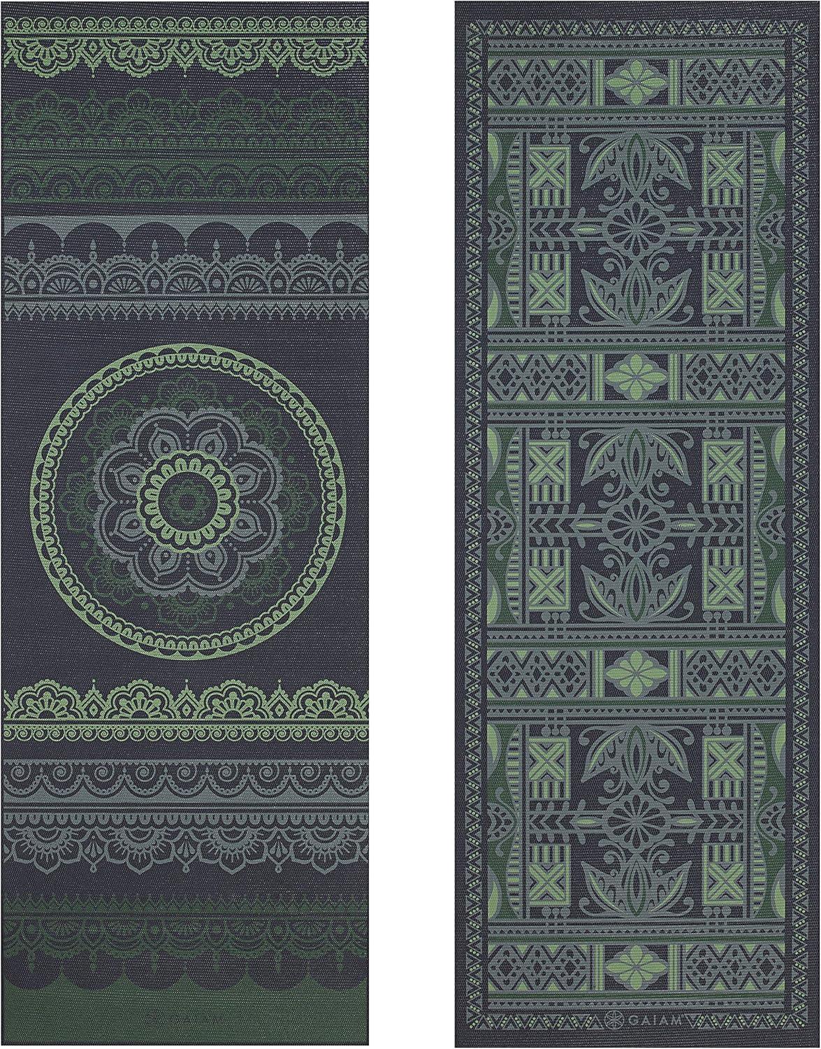 imageGaiam Yoga Mat Premium 6mm Print Reversible Extra Thick Non Slip Exercise ampamp Fitness Mat for All Types of Yoga Pilates ampamp Floor Workouts 68quot x 24quot x 6mm ThickBoho Folk