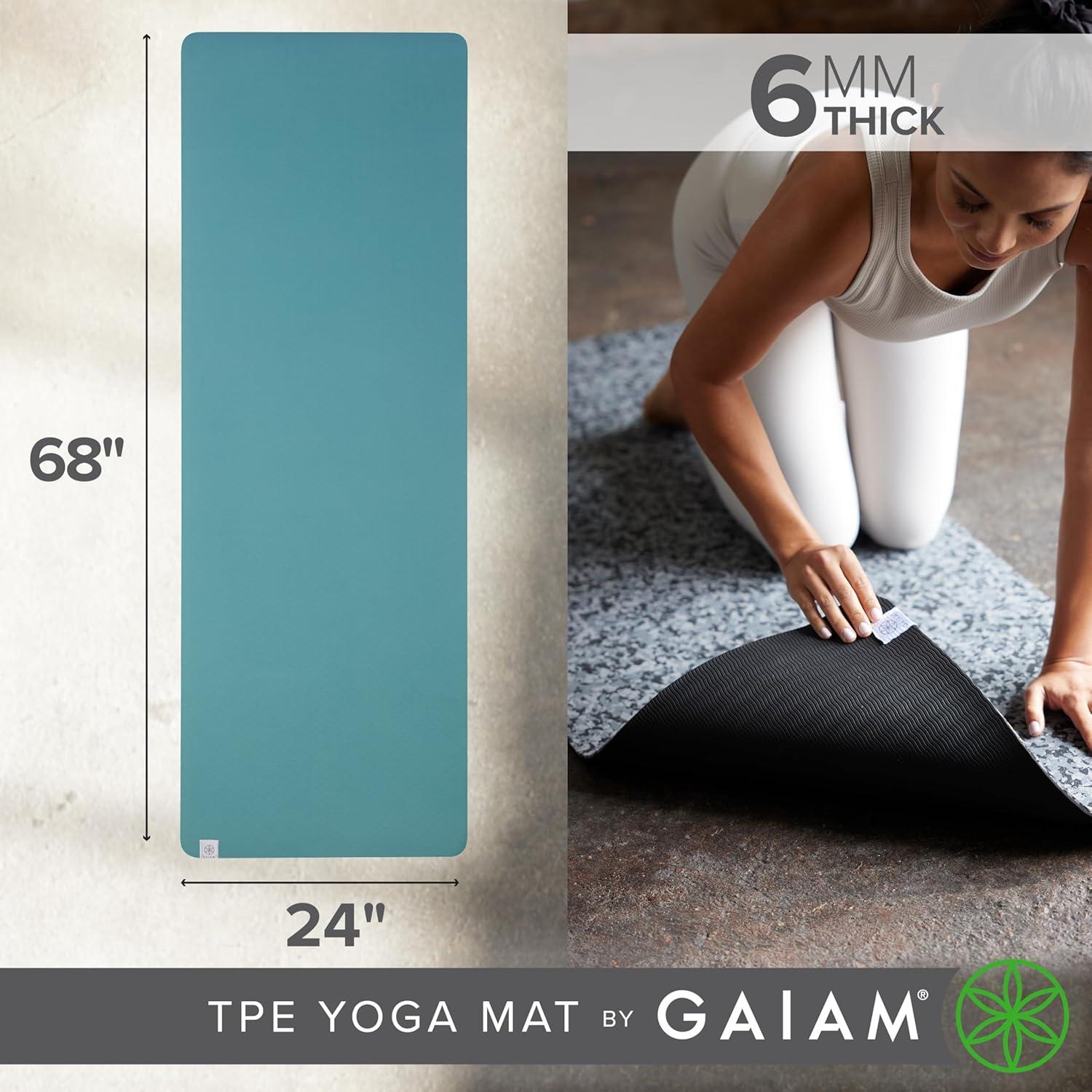 imageGaiam Yoga Mat Performance TPE Exercise ampamp Fitness Mat for All Types of Yoga Pilates ampamp Floor Exercises