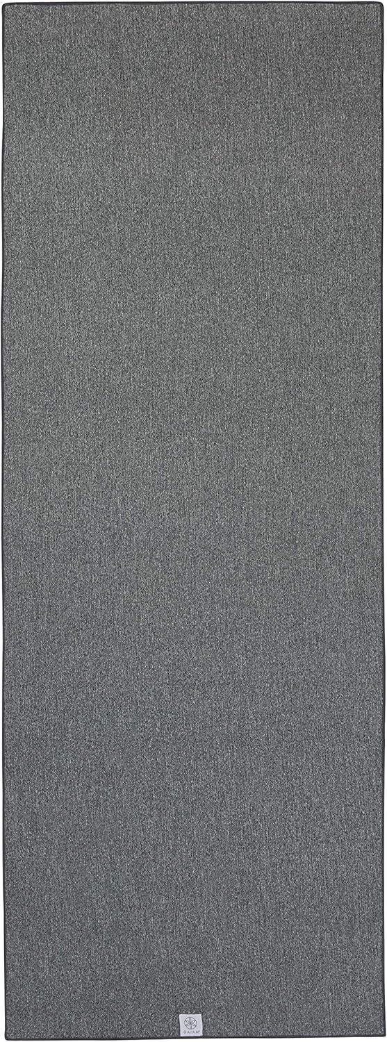 imageGaiam Yoga Towel Mat Sized Active Dry Non Slip Moisture Wicking Sweat Absorbent Microfiber Hot Yoga Towel for Women ampamp Men StayPut Corner Pockets 70quot Long x 26quot WideGrey