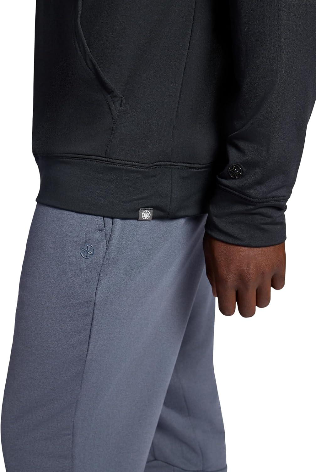 imageGaiam mens Zen Flex Pullover Hoodie Standard Fit Stretch Midweight Terry MaterialBlack