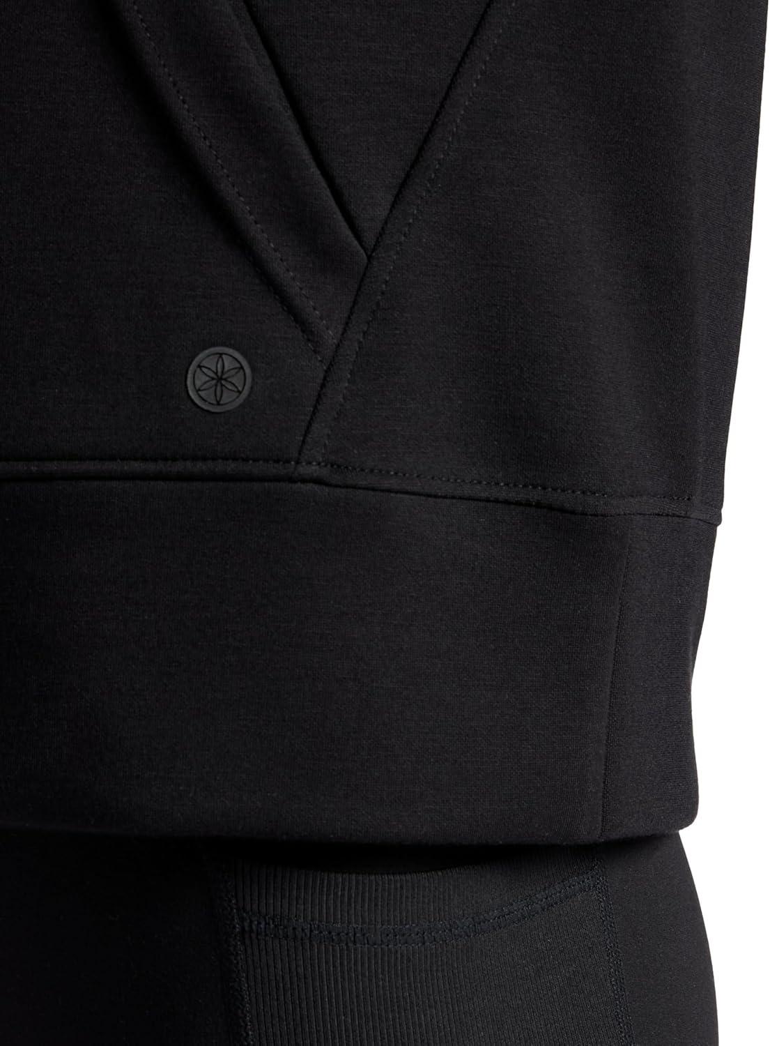 imageGaiam womens Hudson Hoodie Relaxed Fit Stretch Cool Touch FabricBlack Tap Shoe