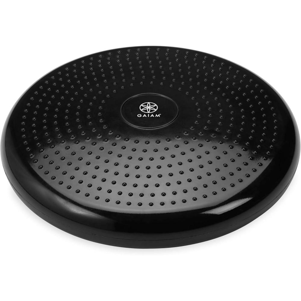 imageGaiam Balance Disc Wobble Cushion Stability Core Trainer for Home or Office Desk Chair ampamp Kids Alternative Classroom Sensory Wiggle SeatBlack Cushion