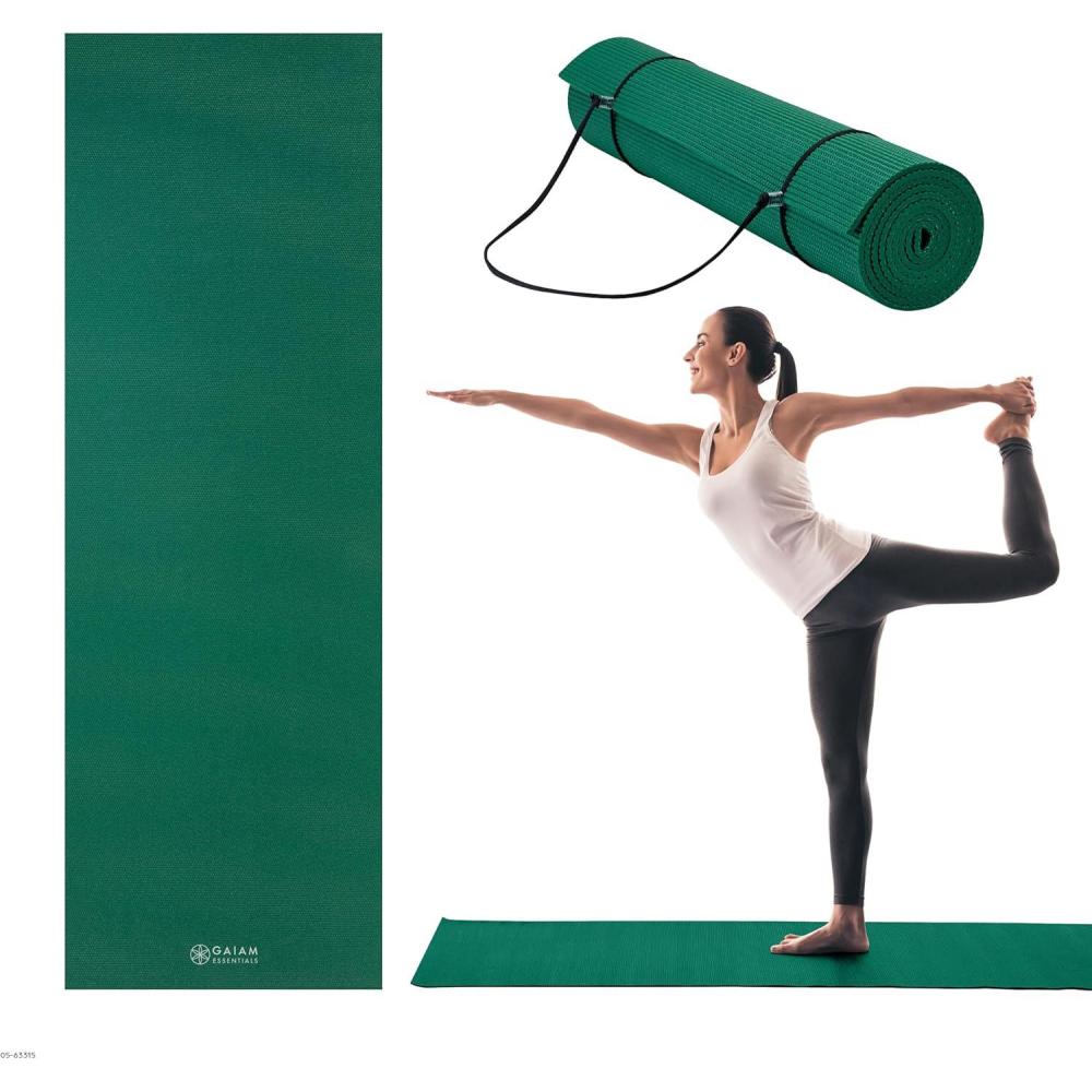 imageGaiam Essentials Premium Yoga Mat with Carrier SlingGreen