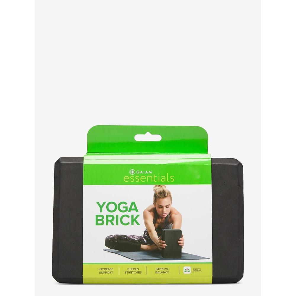 imageGaiam Essentials Yoga Brick EVA Foam Block Accessories for Yoga Meditation Pilates Stretching 2 PackBlack