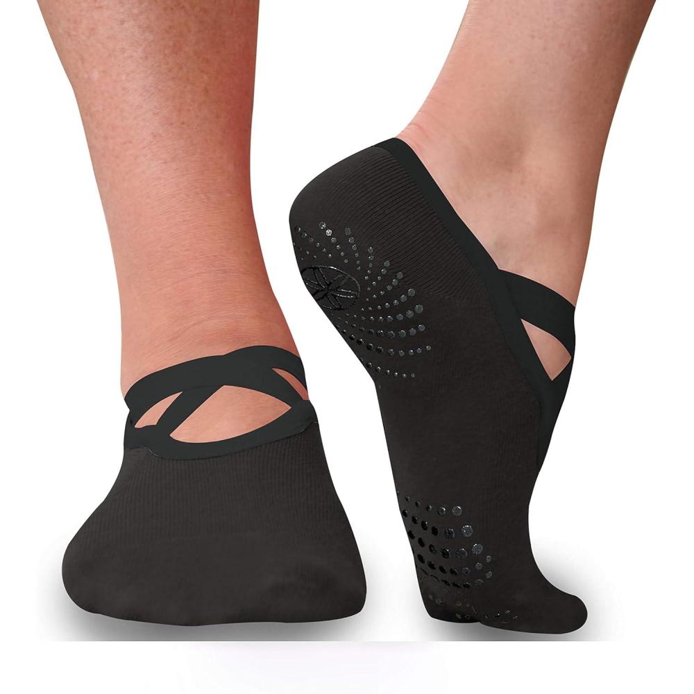 imageGaiam Grippy Studio Yoga Socks for Extra Grip in Standard or Hot YogaMidnight