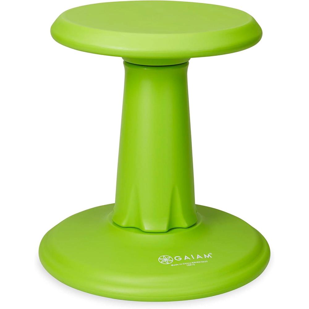 imageGaiam Kids Wobble Stool Desk Chair Alternative Flexible Seating Balance Wiggle Chair ADHD Sensory Fidget Core Rocker Child Seat Elementary School Classroom Furniture for Student Toddler Ages 58Lime