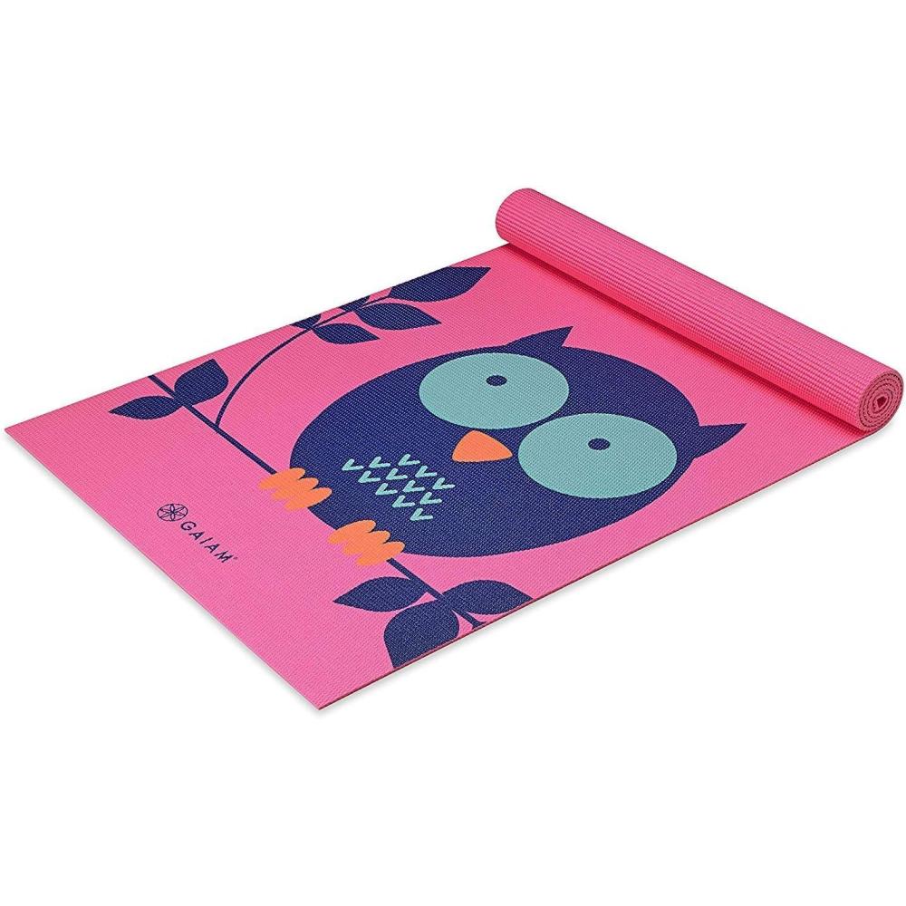imageGaiam Kids Yoga Mat Exercise Mat Yoga for Kids with Fun Prints Playtime for Babies Active ampamp Calm Toddlers and Young Children 60quot L x 24quot W x 3mm ThickOwl