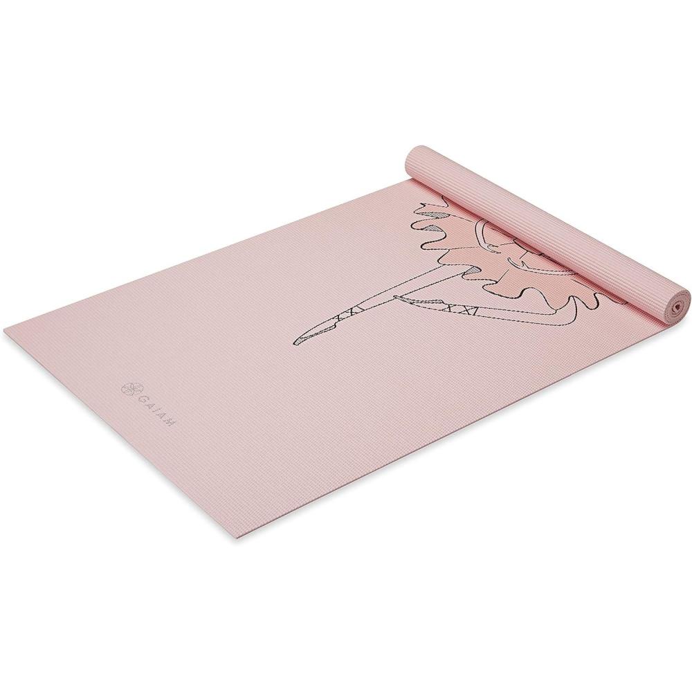 imageGaiam Kids Yoga Mat Exercise Mat Yoga for Kids with Fun Prints Playtime for Babies Active ampamp Calm Toddlers and Young Children 60quot L x 24quot W x 3mm ThickBallerina