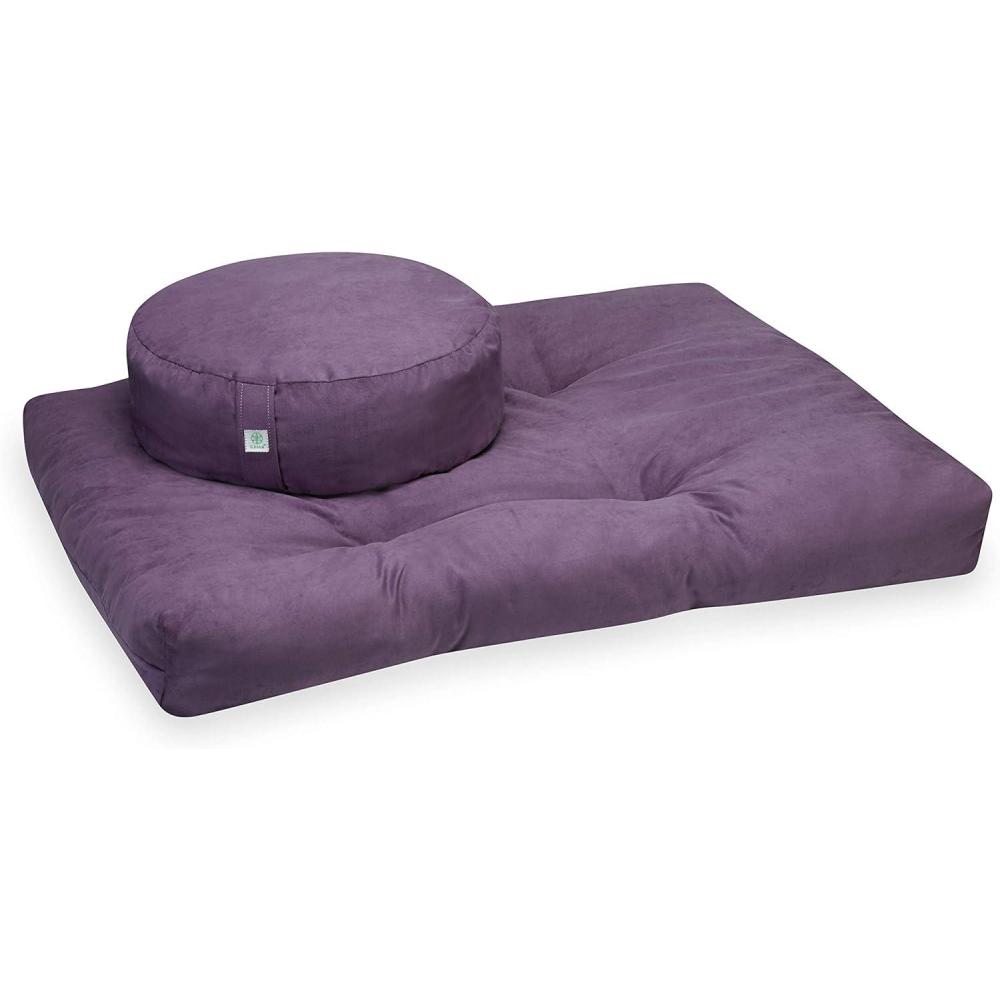 imageGaiam Meditation Cushion Zabuton Yoga Pillow Purple Meditation Cushion Zafu Yoga Pillow Purple