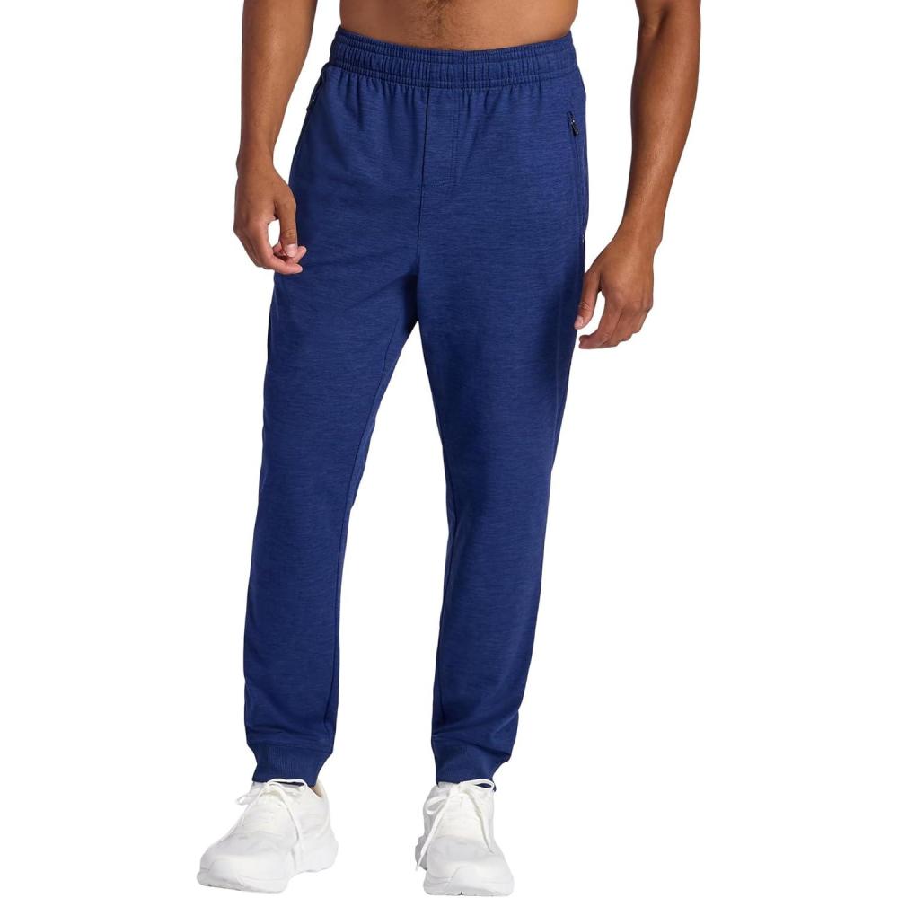 imageGaiam Mens Chill Flex Jogger Slim Fit 30 Inseam Stretch Midweight MaterialMedieval Blue Heather