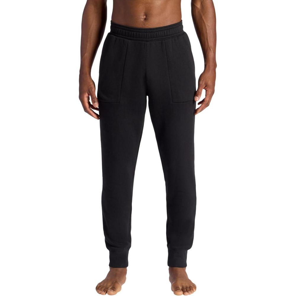 imageGaiam Mens Comfort Jogger Relaxed Fit 30 Inseam Stretch Heavyweight MaterialBlack
