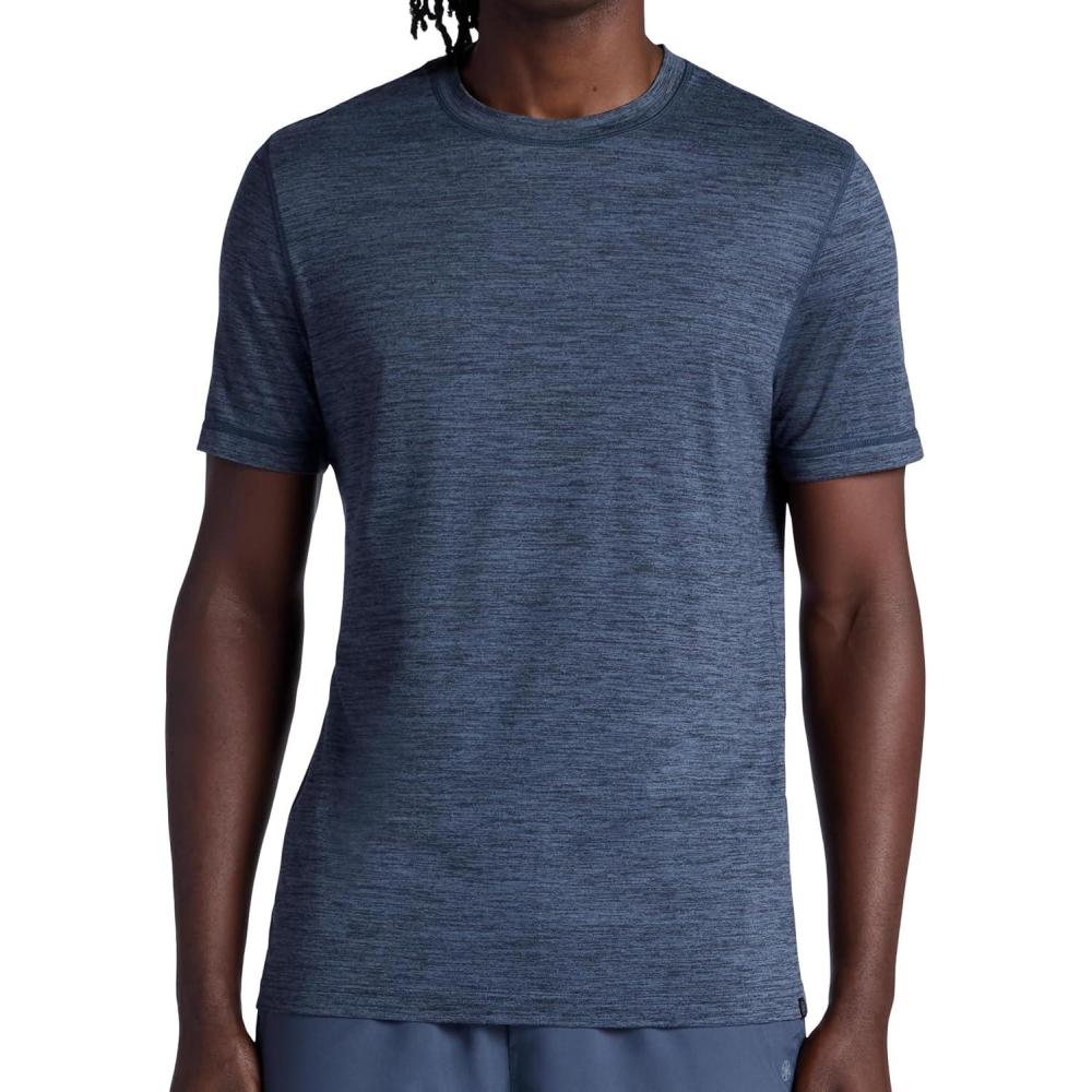 imageGaiam Mens Everyday Basic Crewneck Top Standard Fit Stretch Midweight MaterialCool Grey Heather