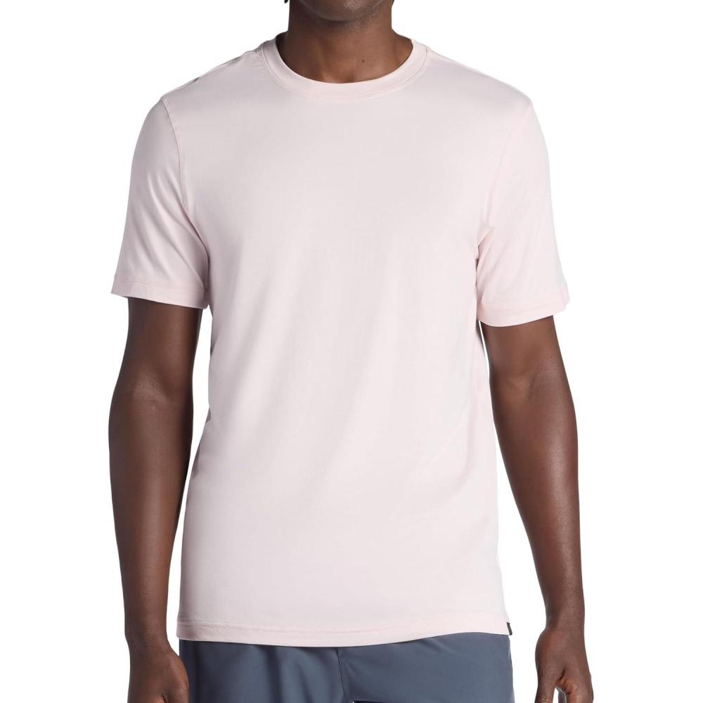 imageGaiam Mens Everyday Basic Crewneck Top Standard Fit Stretch Midweight MaterialCrystal Pink