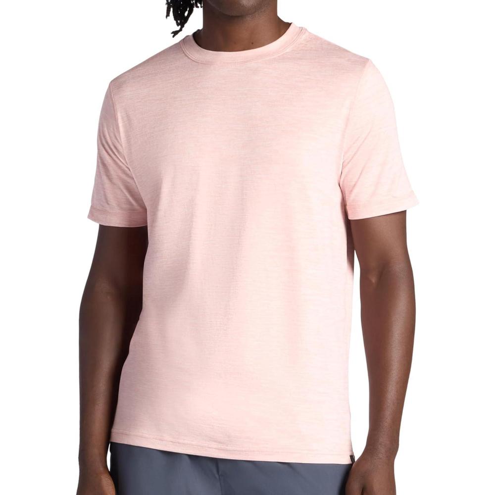 imageGaiam Mens Everyday Basic Crewneck Top Standard Fit Stretch Midweight MaterialGlaze Heather