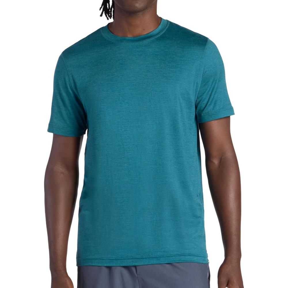 imageGaiam Mens Everyday Basic Crewneck Top Standard Fit Stretch Midweight MaterialGreen