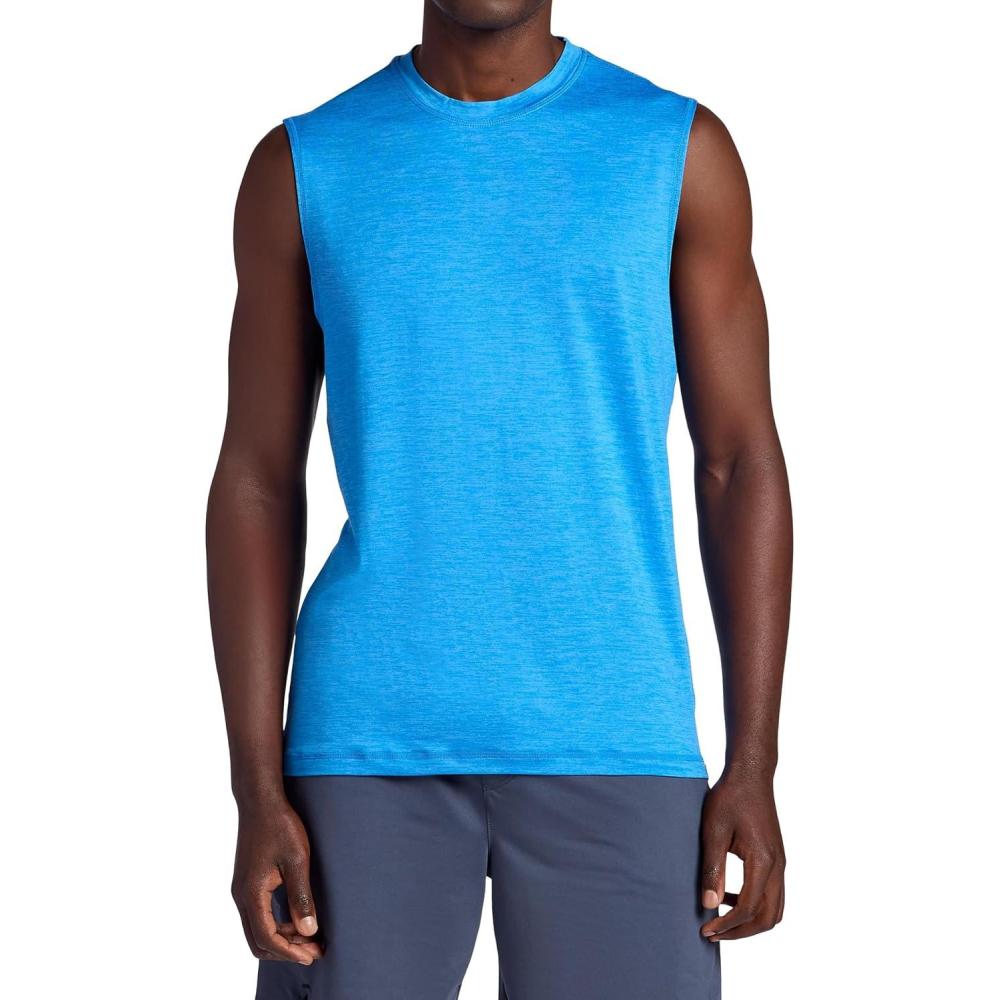 imageGaiam Mens Everyday Basic Muscle Tank Top Standard Fit Stretch Midweight MaterialCampanula Heather