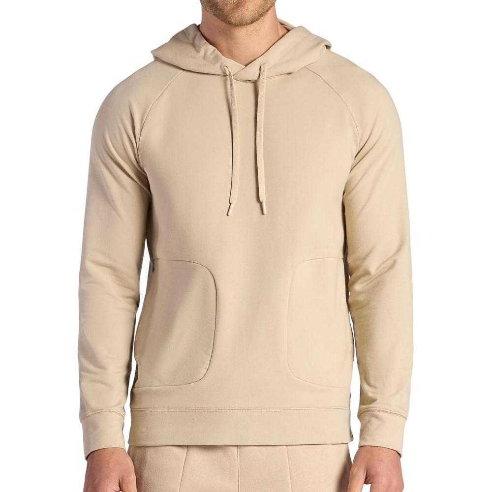 imageGaiam Mens Lotus Oblong Hoodie Relaxed Fit Stretch Heavyweight Terry MaterialHumus