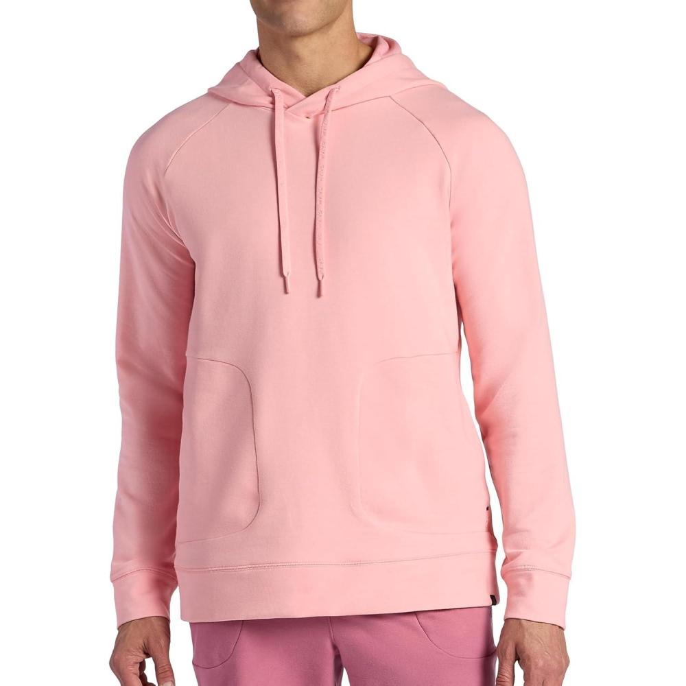 imageGaiam Mens Lotus Oblong Hoodie Relaxed Fit Stretch Heavyweight Terry MaterialQuartz Pink