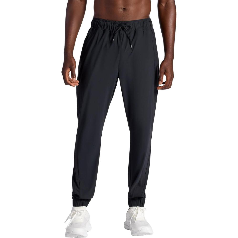 imageGaiam Mens Lotus Oblong Pant Standard Fit 31 Inseam Stretch Heavyweight Terry MaterialBlack